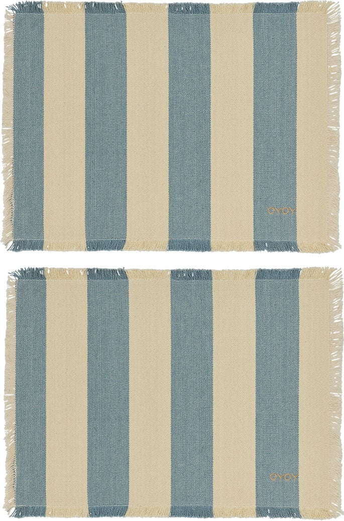 Toppu Tischsets, blau-beige, 2 St.