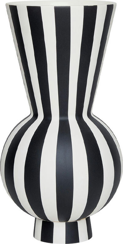 Toppu Vase 28 cm, schwarz-weiß
