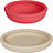 Vajilla Infantil Mellow, beige y rojo, 2 piezas