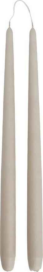 Velas Fukai, 34 cm, beige grisáceas, 2 unidades