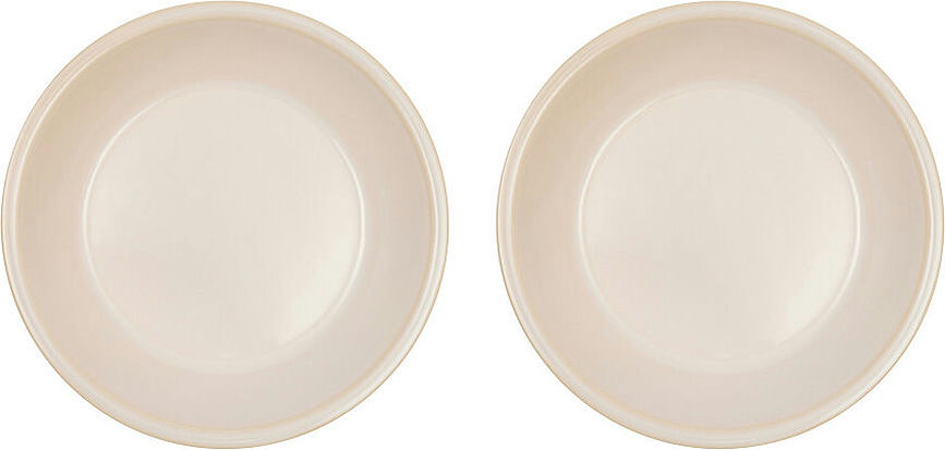 Yuka Assiettes creuses, 19 cm, blanc cassé, Lot de 2