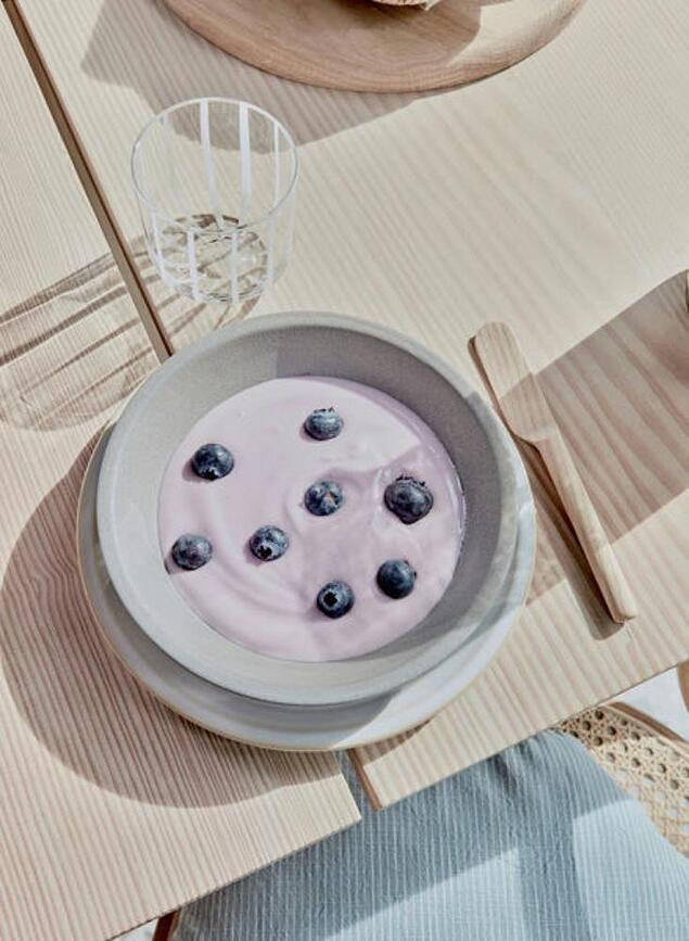 Yuka Assiettes plates 27 cm, jaune beurre, Lot de 2