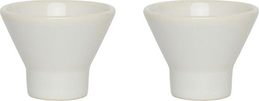 Yuka Coquetiers, blancs cassés, Lot de 2