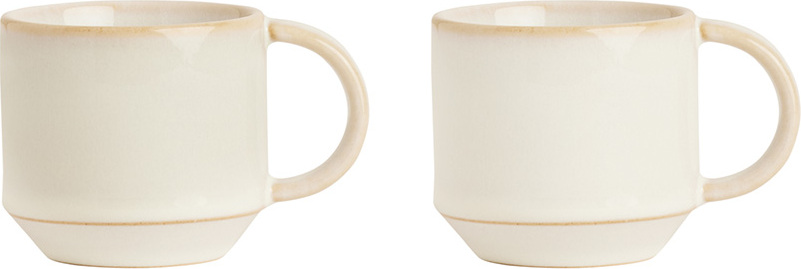 Yuka Espressotassen 110 ml, gebrochenes Weiß, 2 St.