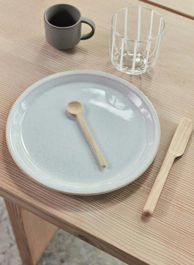 Yuka Krožniki za zajtrk, 22 cm, sivi, 2 kosa