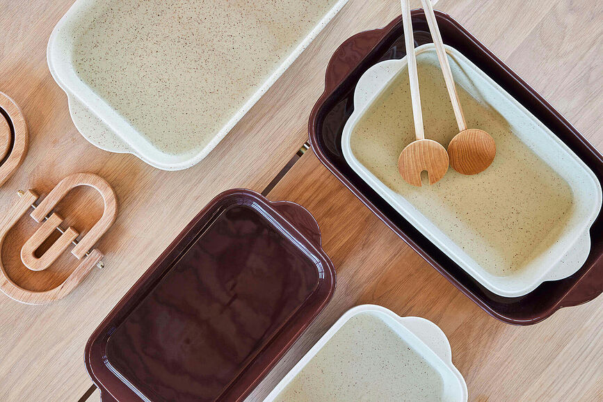 Yuka Plat à Four 32 cm, brun