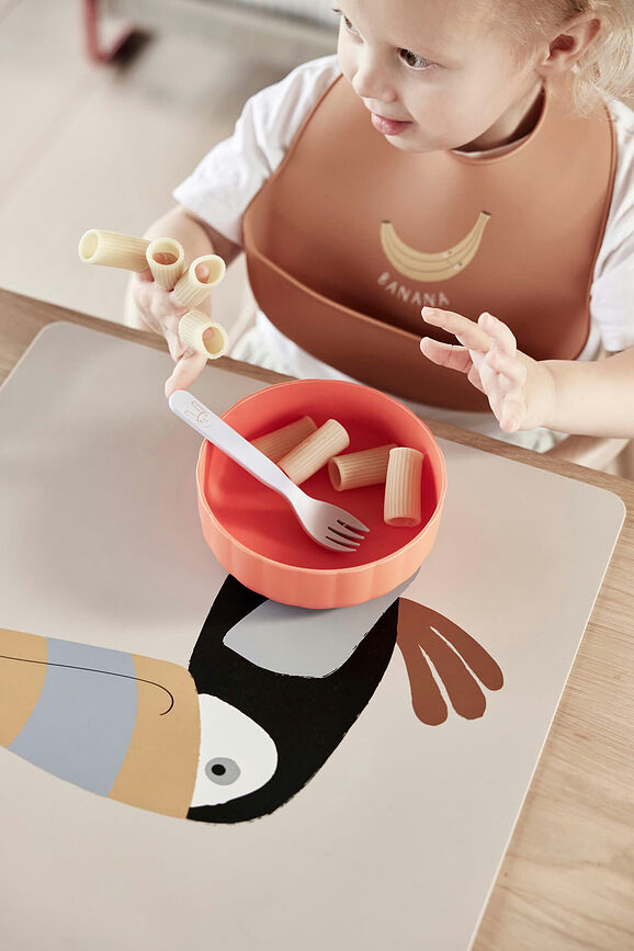 Yummy Bavoirs avec poche, marron et jaune, Lot de 2