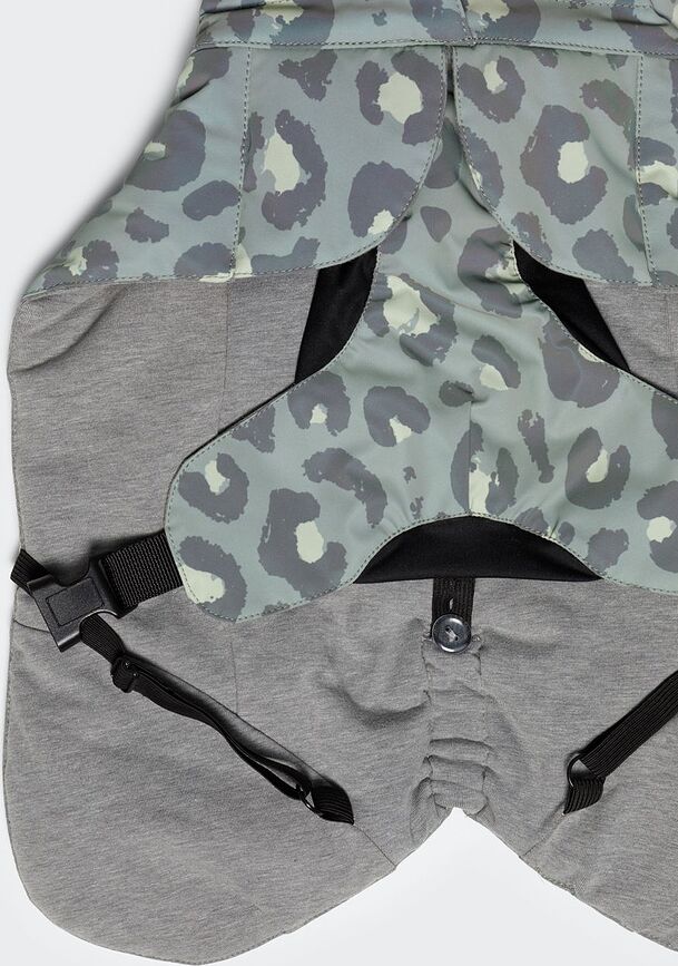 Abrigo para Perro Paikka Visibility Winter, 30 cm, estampado de leopardo verde