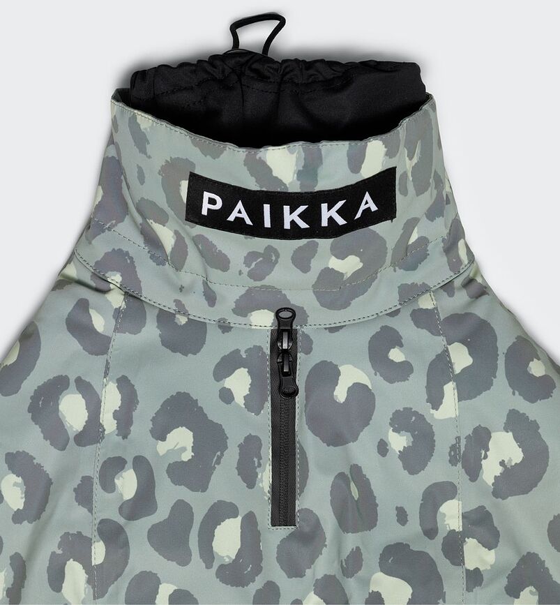 Abrigo para Perro Paikka Visibility Winter, 30 cm, estampado de leopardo verde
