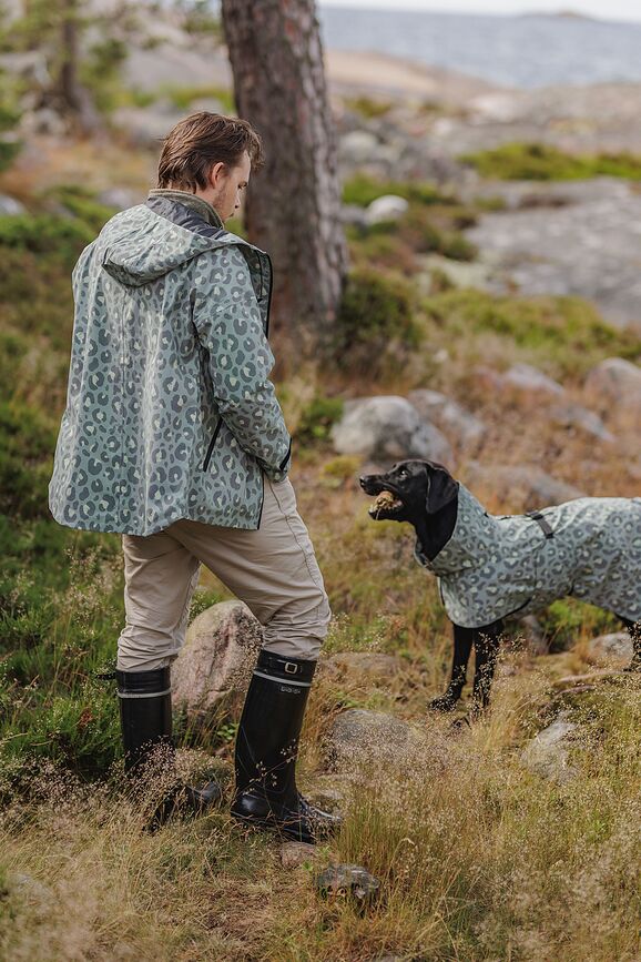 Abrigo para Perro Paikka Visibility Winter, 30 cm, estampado de leopardo verde
