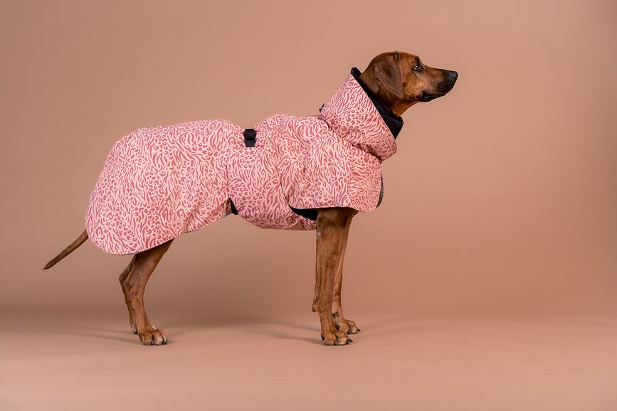 Abrigo para perro Paikka Visibility Winter, 45 cm, rosa