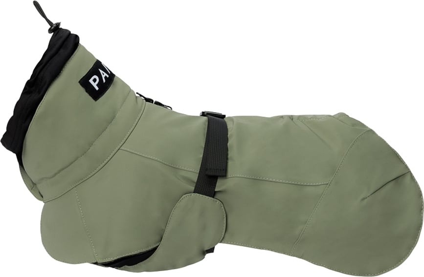 Abrigo para perro reflectante de lana Paikka Visibility Winter Wool, 65 cm, verde