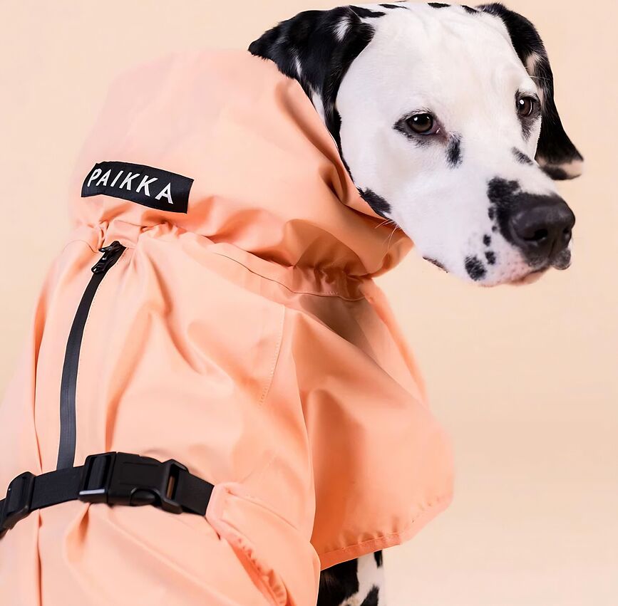 Αδιάβροχο για σκύλους Reflective Raincoat 55 cm, ροδακινί