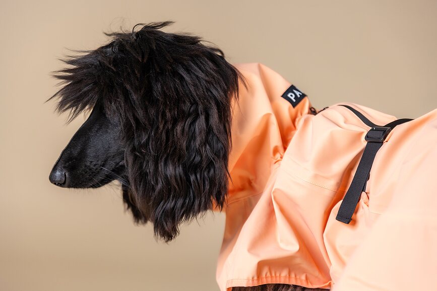 Chubasquero para perro reflectante Paikka, 60 cm, melocotón