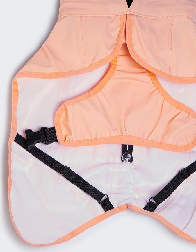 Дощовик для собаки Reflective Raincoat 55 см, персиковий