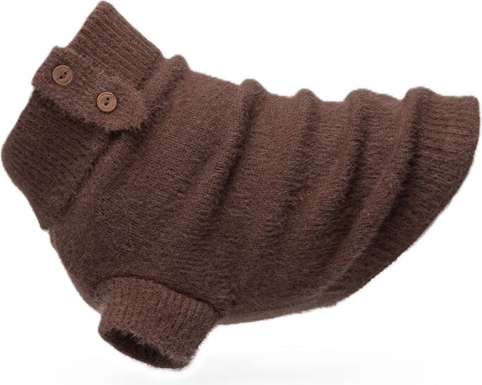 Furry Knit Hundepullover 35 cm, schokoladenbraun