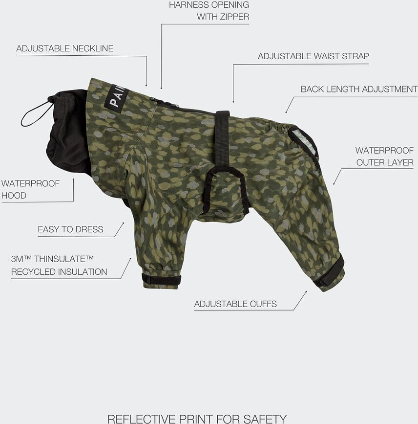 Paikka Manteau de Pluie pour Chien, 70 cm, vert