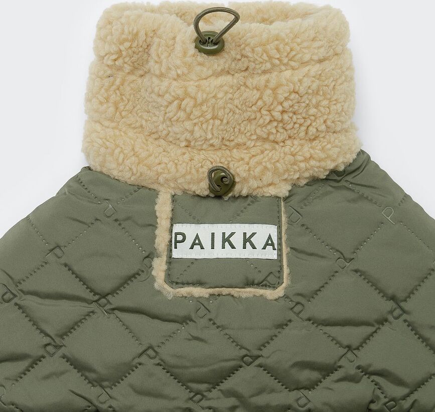 Paikka Pasja Jakna prešita s podlogo sherpa, 55 cm, olivna