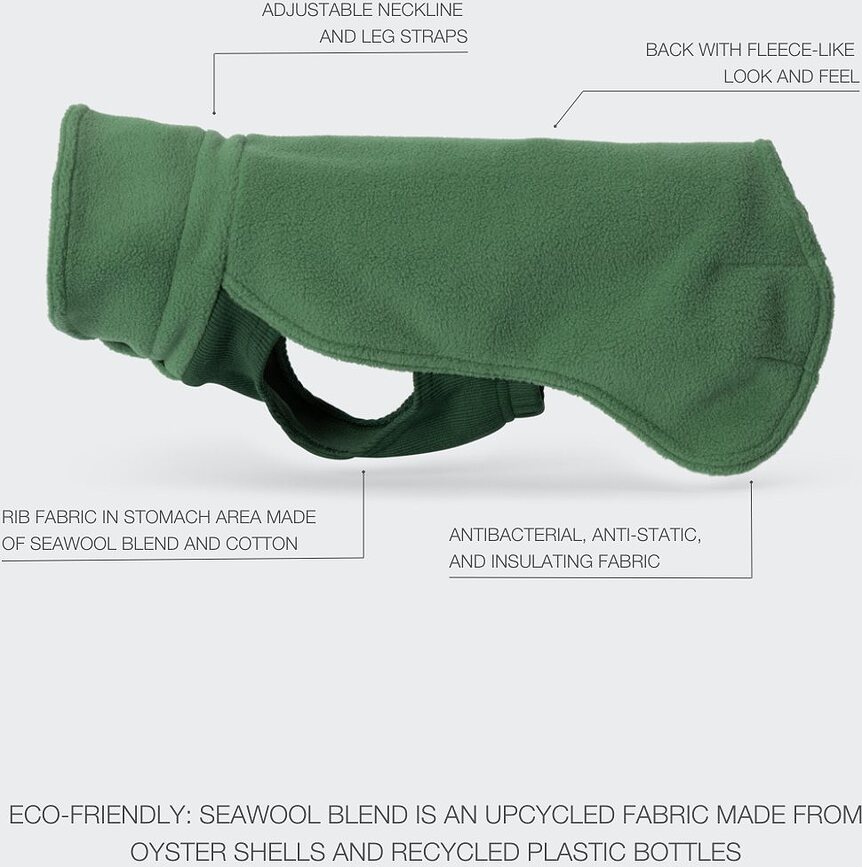 Paikka Μπλούζα για Σκύλους Seawool, 25 cm, πράσινη