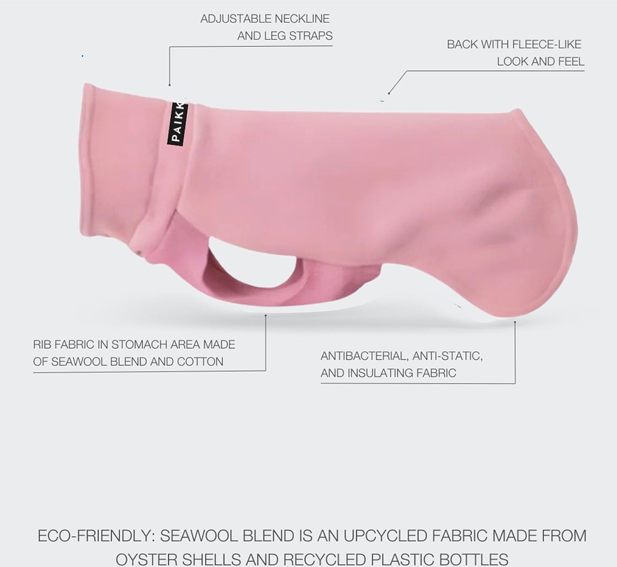 Paikka Sweat-shirt pour Chien Seawool, 60 cm, rose