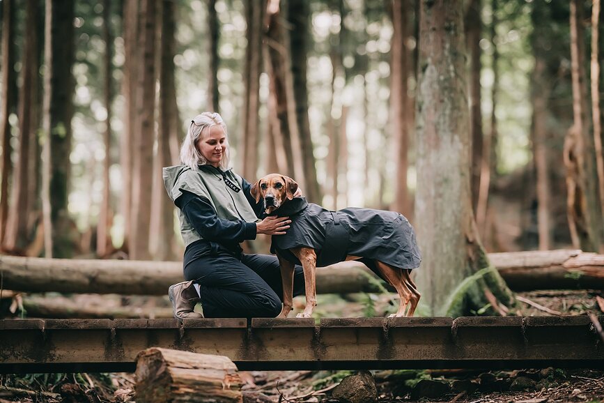 Paikka Visibility Dežni plašč za psa, 45 cm, črn