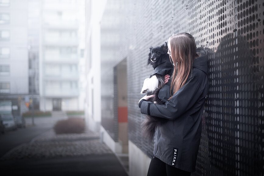 Paikka Visibility Imperméable pour Chien, 45 cm, noir