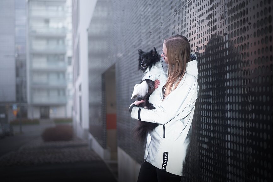 Paikka Visibility Imperméable pour Chien, 45 cm, noir