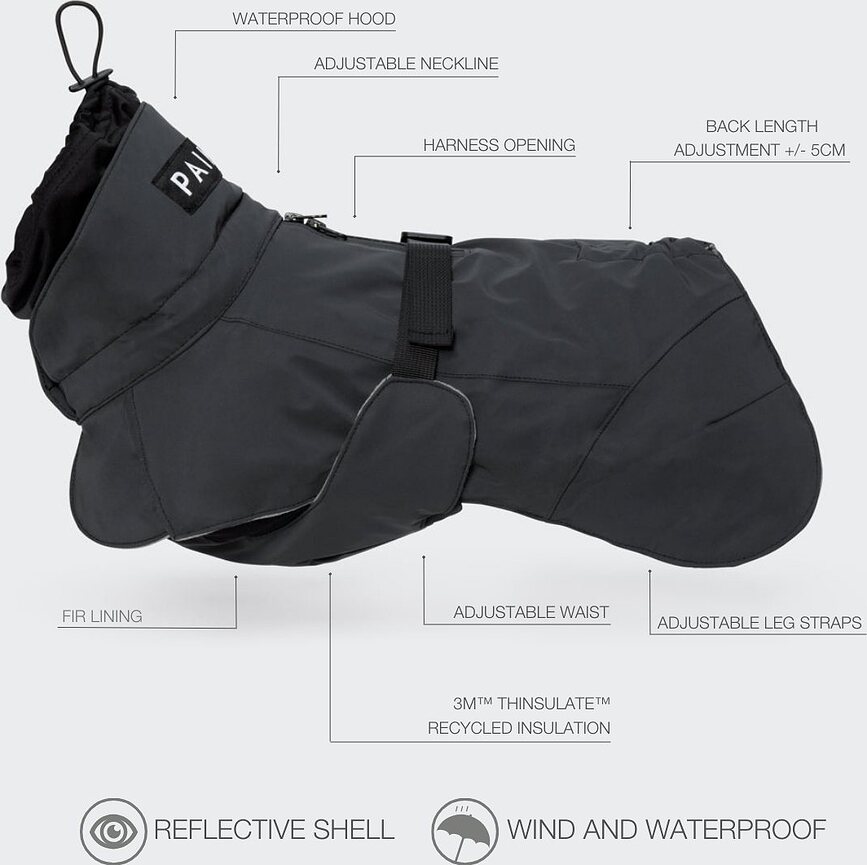 Paikka Visibility Kabanica za psa 45 cm crna