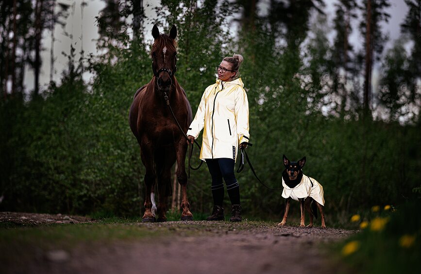 Paikka Visibility Lite Manteau de Pluie pour Chien 55 cm, jaune