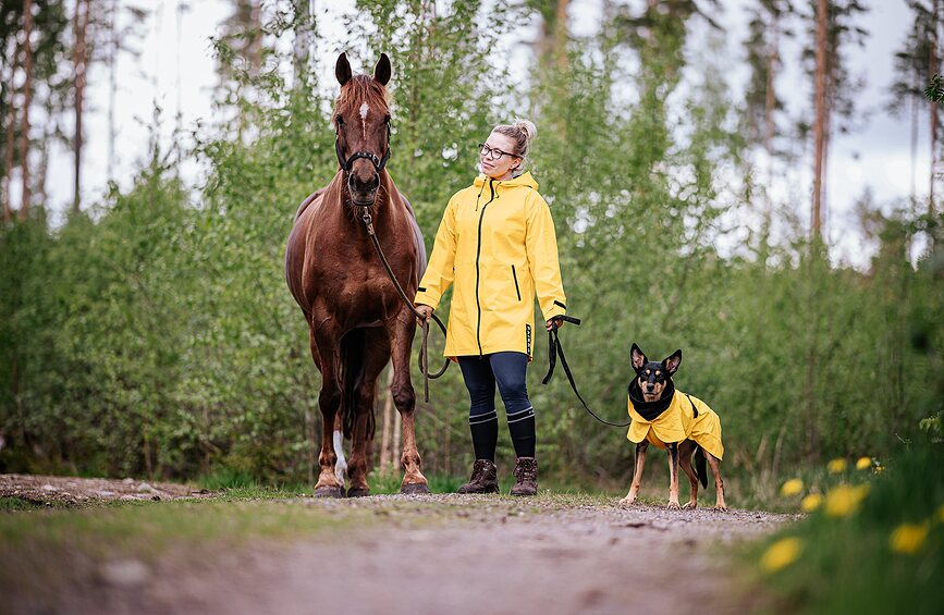 Paikka Visibility Lite Manteau de Pluie pour Chien 55 cm, jaune