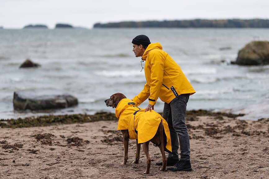 Paikka Visibility Lite Manteau de Pluie pour Chien 55 cm, jaune