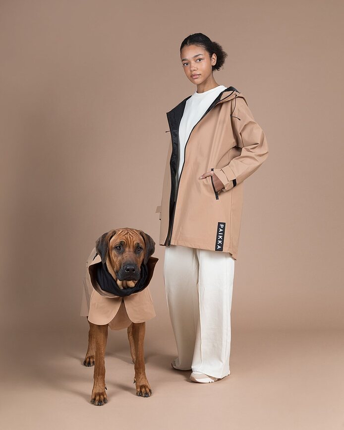 Paikka Visibility Lite Manteau de Pluie pour Chien, 50 cm, taupe