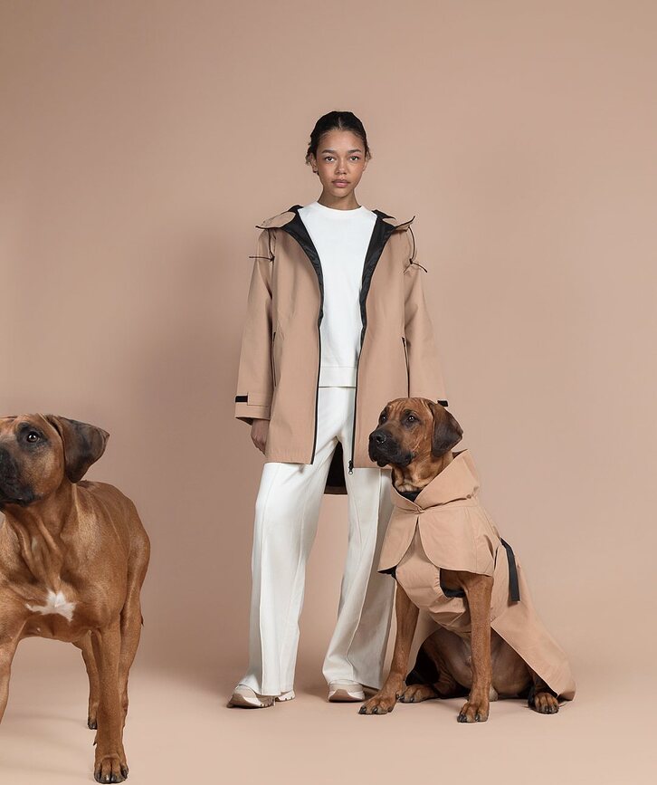 Paikka Visibility Lite Manteau de Pluie pour Chien, 50 cm, taupe