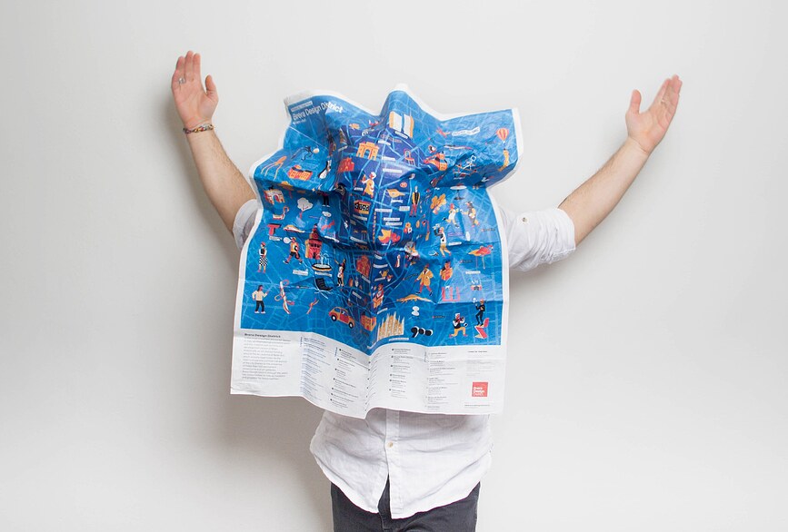 Crumpled City Carte, Brera Design District