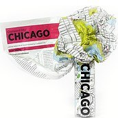 Crumpled City Chicago Map