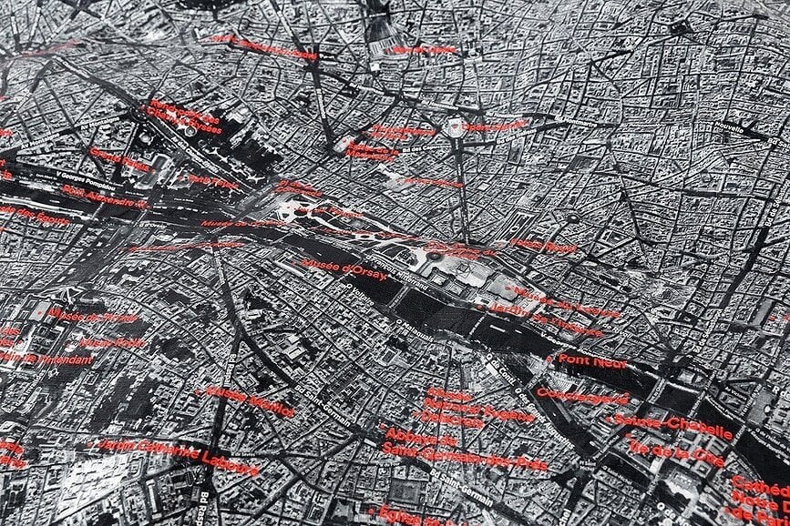 Crumpled City From The Air Zemljevid, Milano