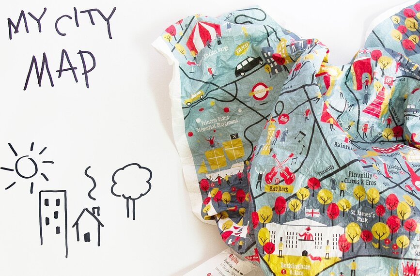 Crumpled City Junior Carte, Paris