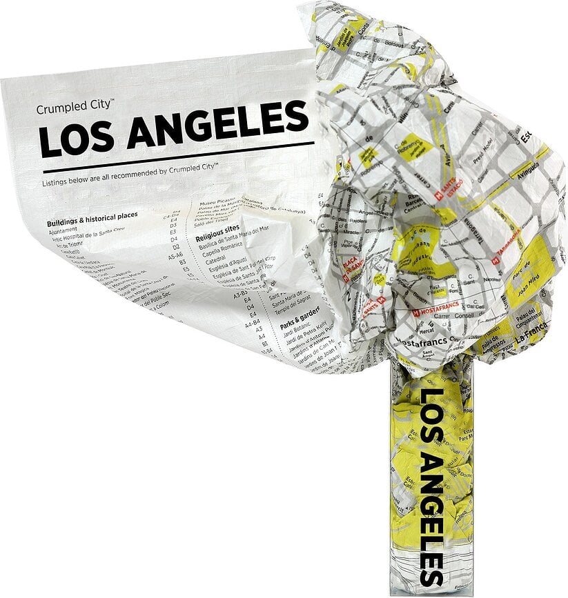 Crumpled City Landkarte Los Angeles