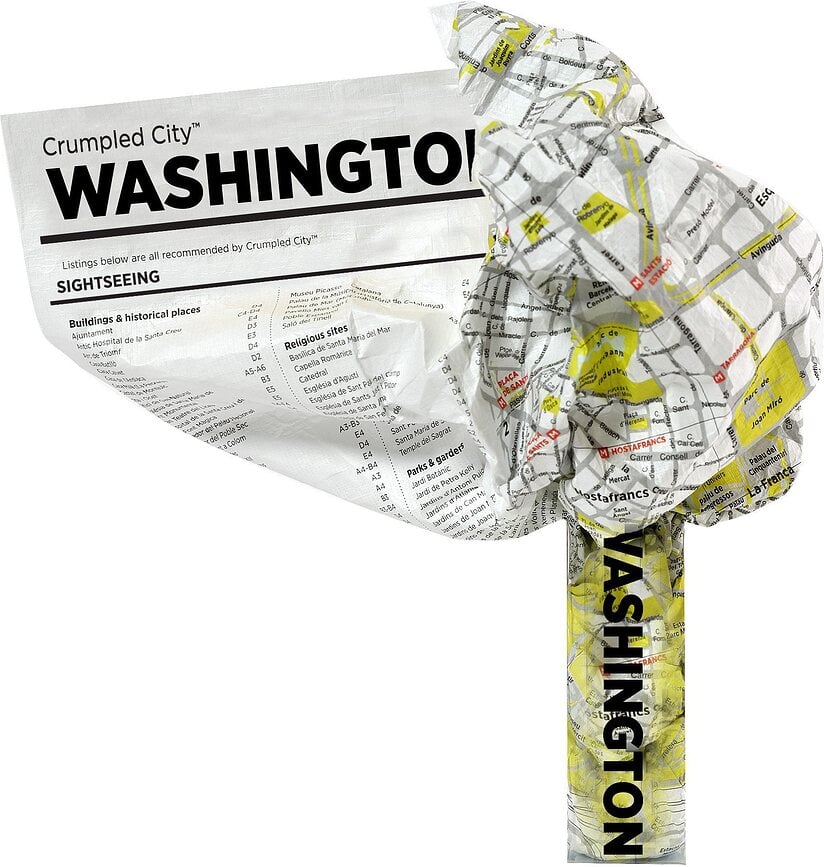 Crumpled City Landkarte Washington