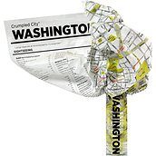 Crumpled City Landkarte Washington