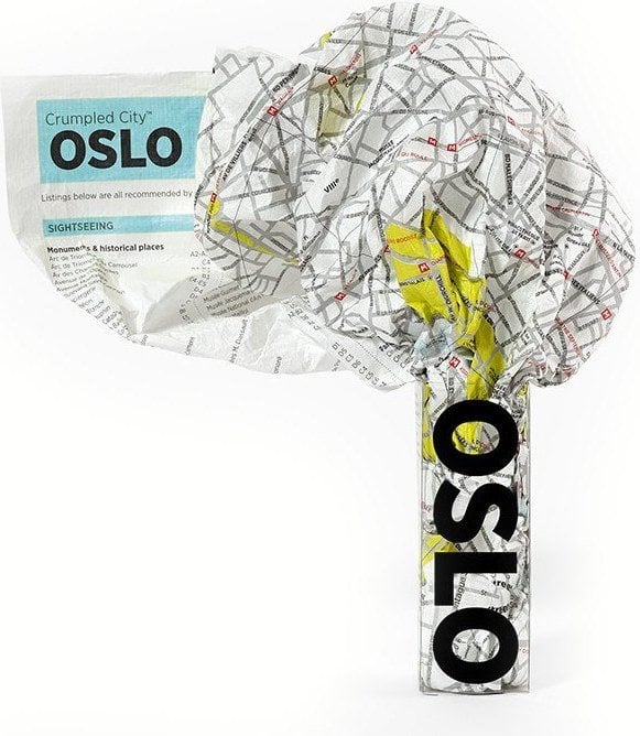 Crumpled City Oslo Landkarte