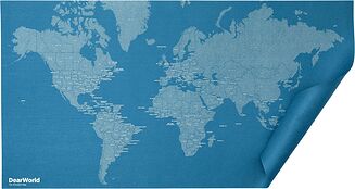 Dear World Seinakaunistus maailmakaart riikide nimedega