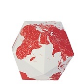 Dekoracja Here The personal globe czerwona S