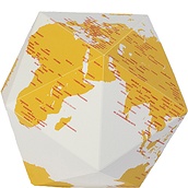 Dekoracja Here The personal globe żółta M