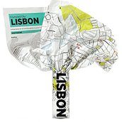 Hartă Crumpled City Lizbona