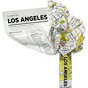Hartă Crumpled City Los Angeles
