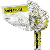 Hartă Crumpled City Singapore