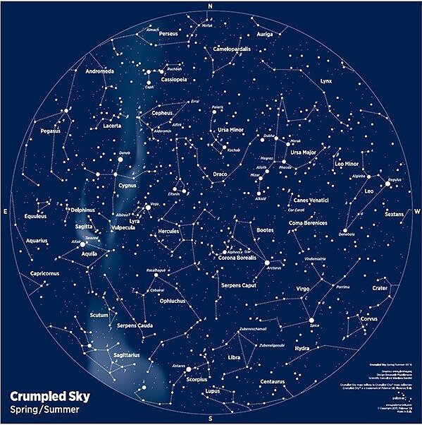 Mapa Crumpled Sky, colección Primavera/Verano