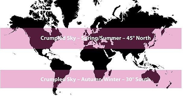 Mapa Crumpled Sky, colección Primavera/Verano