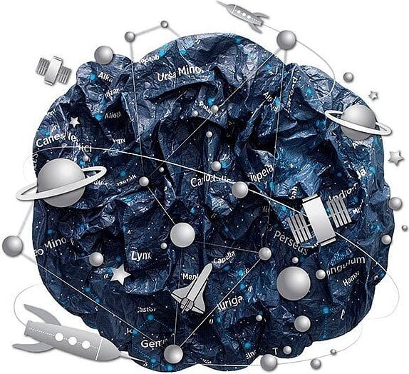 Mapa Crumpled Sky, colección Primavera/Verano